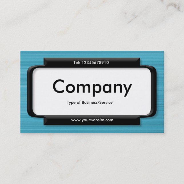 Stylish Panel - Brushed Light Blue Texture Business Card (Front)