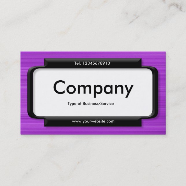 Stylish Panel - Brushed Purple Texture Business Card (Front)