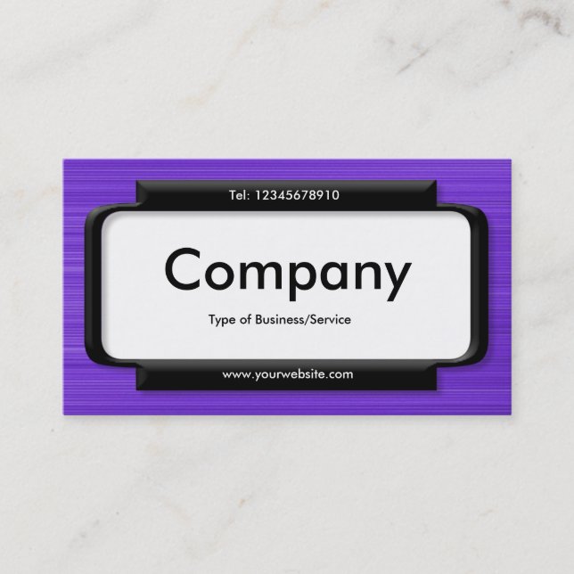Stylish Panel - Brushed Violet Texture Business Card (Front)