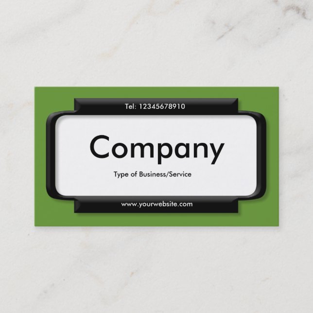 Stylish Panel - Green (669933) Business Card (Front)