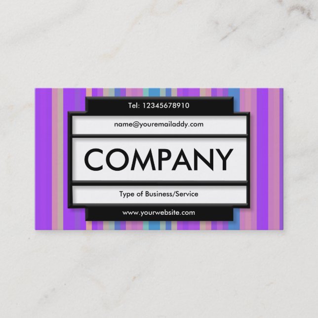 Stylish Panel II - Stripes 06 Business Card (Front)