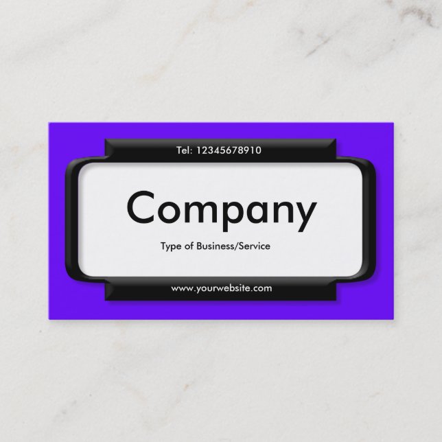 Stylish Panel - Indigo Blue (6600FF) Business Card (Front)