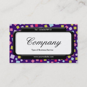 Stylish Panel (Script font) - Cascading Colours IV Business Card