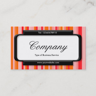 Stylish Panel (Script font) - Stripes 01 Business Card