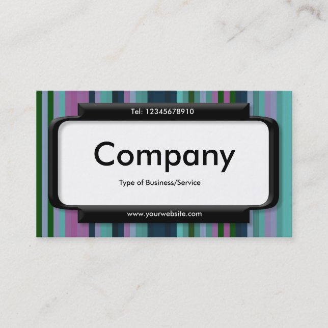 Stylish Panel - Stripes 02 Business Card (Front)
