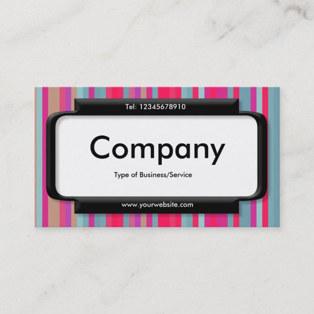 Stylish Panel - Stripes 07 Business Card (Front)
