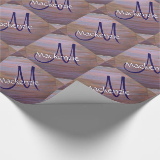 Stylish Party | Purple Brown Copper Brushstroke Wrapping Paper