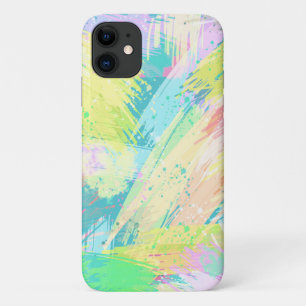 Stylish Pastel Colours Abstract Art iPhone 11 Case