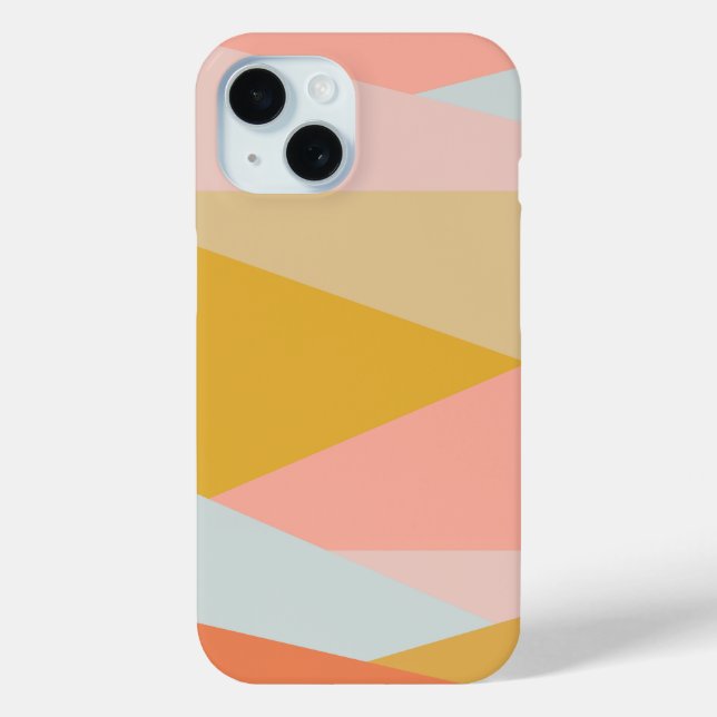 Stylish Pastel Geometric Colour Block Shapes Moder Case-Mate iPhone Case (Back)