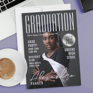 Stylish Pastel Purple Grad College University  Invitation