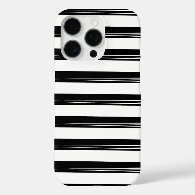 Stylish Pattern Design in Black and White Case-Mate iPhone Case (Back)
