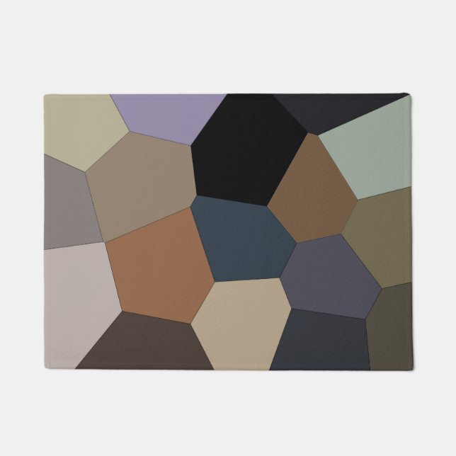 Stylish Pattern Earth Toned Colour Doormat (Front)