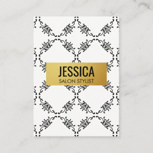 Stylish Pattern / Gold Frame Business Card