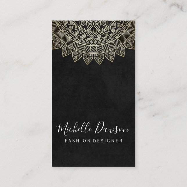 Stylish Pattern Vintage Business Card (Front)