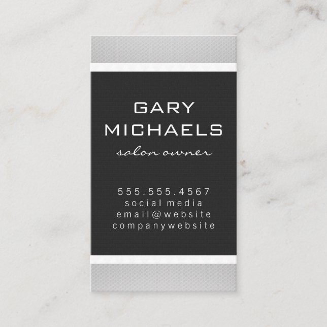 Stylish Patterns Business Card (Front)