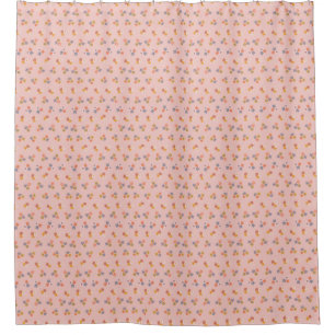 Stylish peach blue ditsy floral pattern