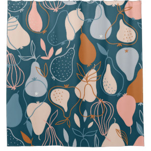 Stylish pear seamless pattern in scandinavian styl