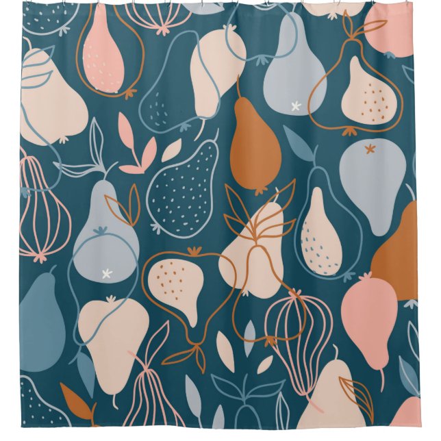 Stylish pear seamless pattern in scandinavian styl (Front)