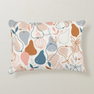 Stylish pear seamless pattern in scandinavian styl accent pillow