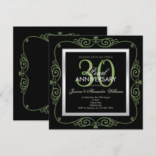 Stylish Pearl Framed 30th Wedding Anniversary Invitation