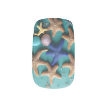 stylish pearl starfish Colourful blue purple trend