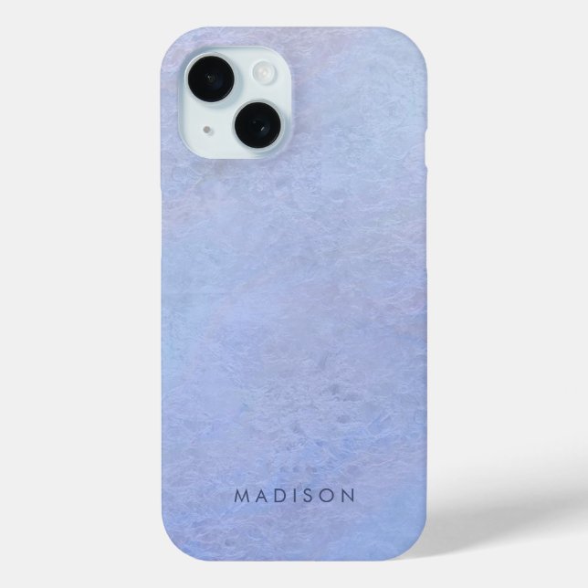 Stylish Periwinkle Purple Ombre Pattern Name Case-Mate iPhone Case (Back)