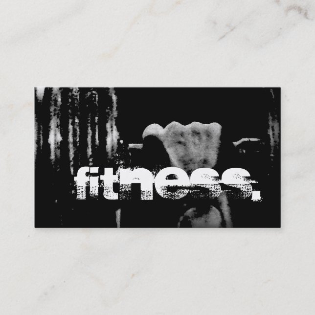 Stylish Personal Trainer Carte de visite noir (Devant)