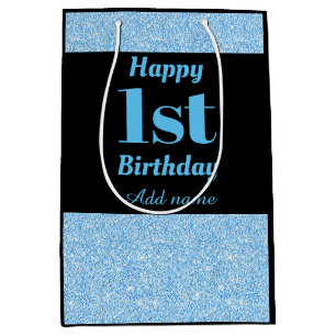 Stylish personalised 1st birthday gift bag
