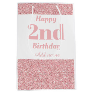 Stylish personalised 2nd birthday gift bag