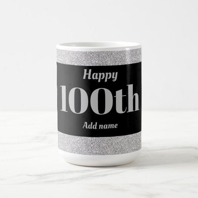 stylish personalised birthday mug gift 100th (Center)