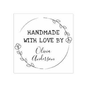Stylish Personalised Handmade By Rubber Stamp