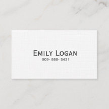 Stylish Personalized Black and White business card
