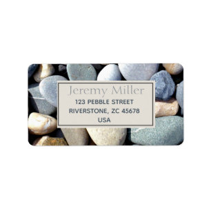Stylish Personalized Colourful Chic Pebbles Label