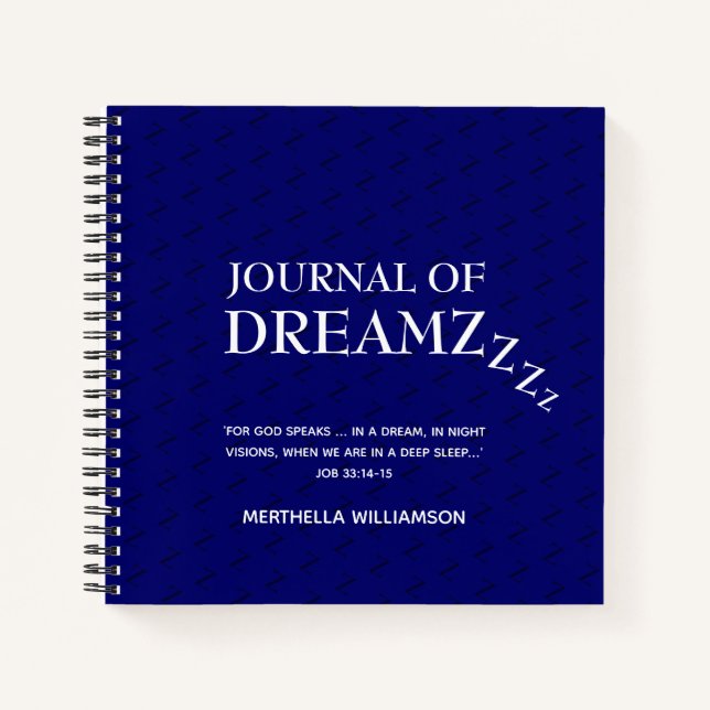 Stylish Personalized Dream Journal (Front)