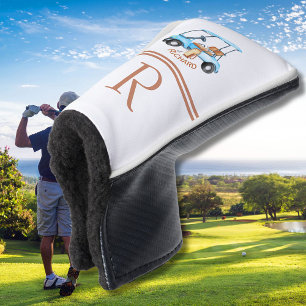 Stylish Personalized Golf Cart Monogram Name Golf Head Cover