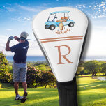 Stylish Personalized Golf Cart Monogram Name Golf Head Cover<br><div class="desc">Unique and tastefully done. This is a great gift for all golf lovers -- fun / attractive / unique. Personalize it with "Richard's" initials/monogram -- ready to run the course -- golf head cover. And with a monogram and first name for the "intended". If you have any design questions or...</div>