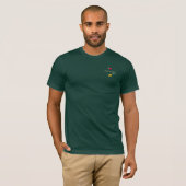 Stylish Personalized Golf Player Logo on Green T-Shirt (Front Full)