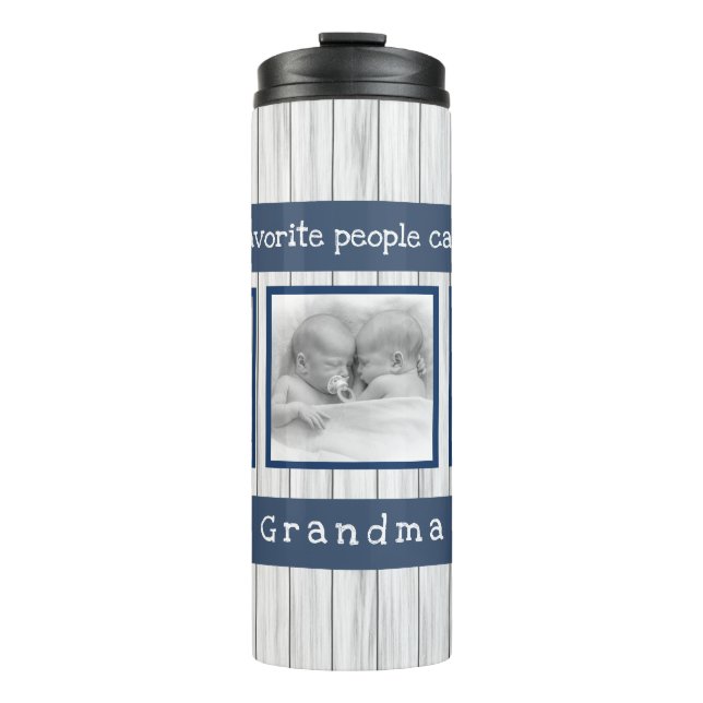 Stylish Personalized Grandma Gifts - Photo Thermal Tumbler (Front)
