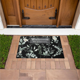 Stylish Personalized Greenery Doormat