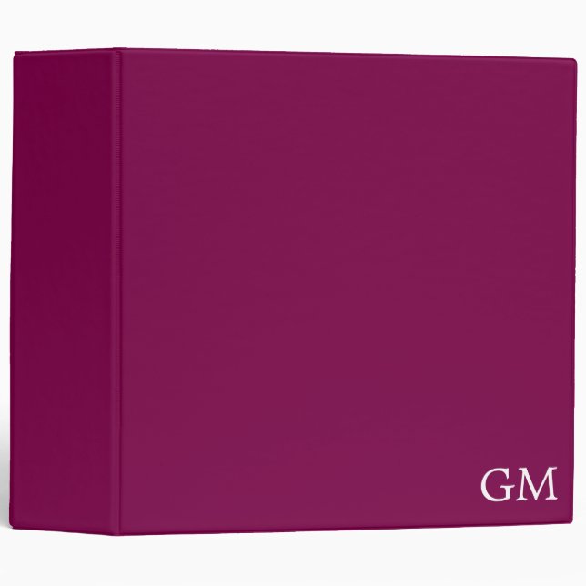 Stylish Personalized Monogram Wine Binder (Front/Spine)