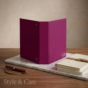 Stylish Personalized Monogram Wine Binder