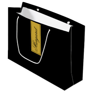 Stylish Personalized Name Custom Large Gift Bag