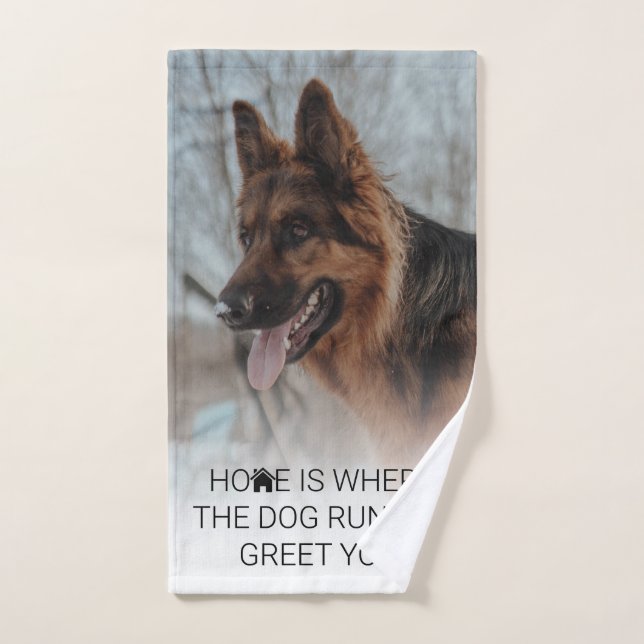 Stylish Personalized Photo Dog Hand Towel (Hand Towel)