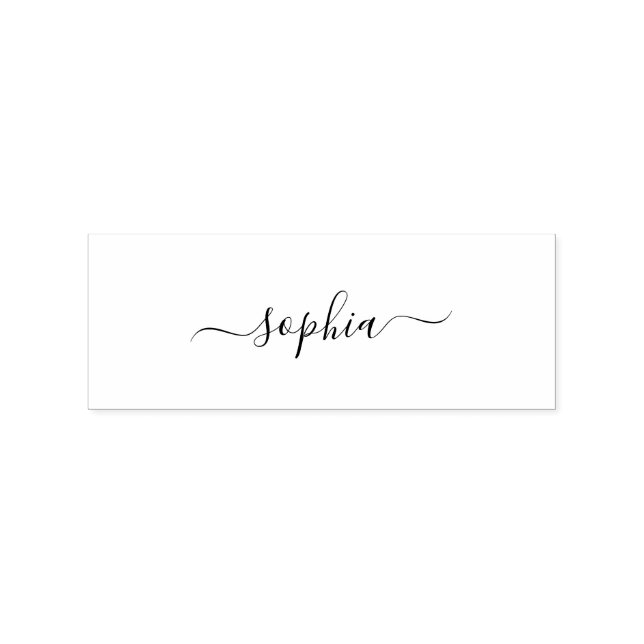 Stylish Personalized Rubber Stamp with Your Name (Stamped)