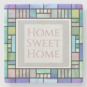 Stylish Personalized Text Stone Coaster