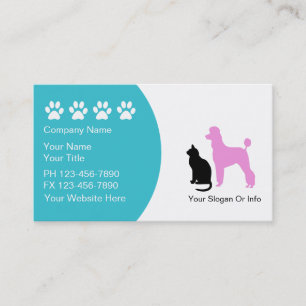 Stylish Pet Grooming Business Cards