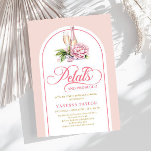 Stylish petals and prosecco invite digital file