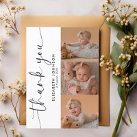 Stylish Photo Collage Moder Thank You Baby Shower 