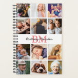 Stylish Photo Collage | Monogram 2024 Planner<br><div class="desc">Personalized 2024 photo collage planner featuring 12 pictures of your family and friends,  your initials and name.</div>