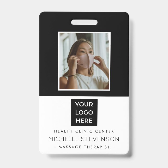 Stylish Photo Employee Badge (Front)